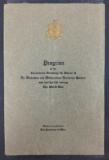 1921 Program Of Ceremonies For An Unknown Soldier