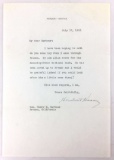 Herbert Hoover Signed Letter To Henry E. Barbour