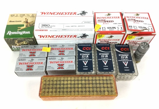 Assorted Ammunition W/ 20 Rds. 410 Gauge