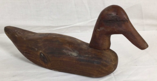 Vintage Wood Carved Duck Decoy