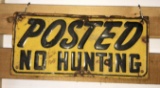 Vintage Posted No Hunting Signs