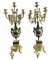 Pair Of Classical Brass & Marble Candelabras