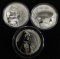 (3) Star Wars/ Star Trek (1oz.) .999 Silver Coins