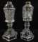 (2) Circa 1860’s Sandwich Glass Whale Oil Lamps