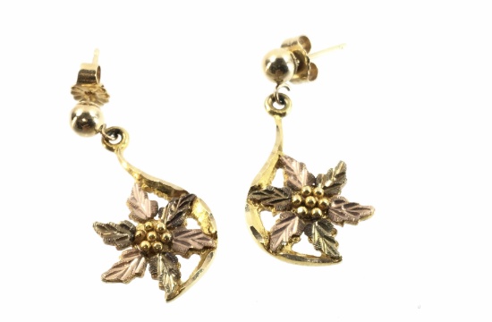 10k & 12k Black Hills Gold Earrings