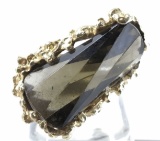 14k Gold & Smokey Quartz Cocktail Ring