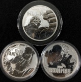 (3) Marvel Comics (1oz.) .999 Silver Coins