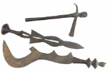 (3) African Style Decorative Weapons