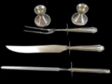 Weighted Sterling Serving Set & Candle Holders