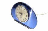 Seth Thomas Sequin Art Deco Blue Mirrored Clock
