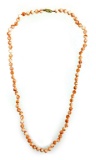 Angle Skin Coral Necklace & Silver Clasp