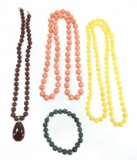 Beaded Jade Necklaces & Bracelet