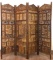 1970's Hand Carved Teak Wood Floor Screen