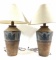 Pair Of Native American Style Pottery Vase Lamps