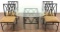 Contemporary Style Beveled Glass Top Dining Group