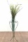 Wrought Iron & Crackle Glass Vase W/ Greenery
