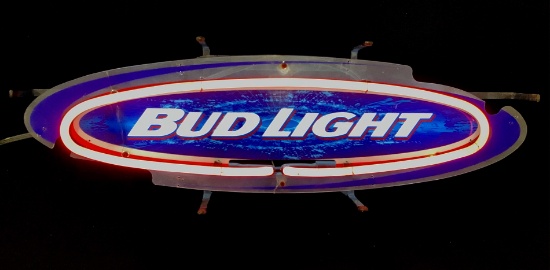 Bud Light Neon Advertising Bar Sign