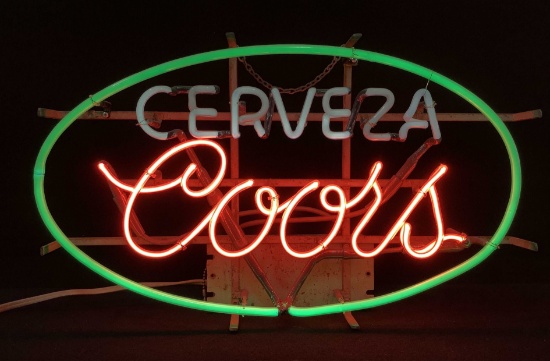 Cerveza Coors Neon Advertising Bar Sign