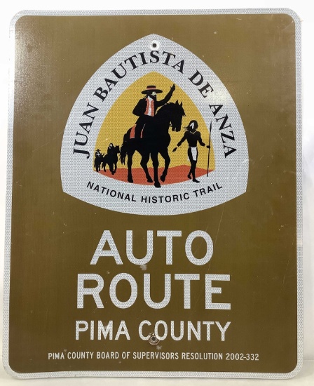 Juan Bautista De Anza Pima County Road Sign