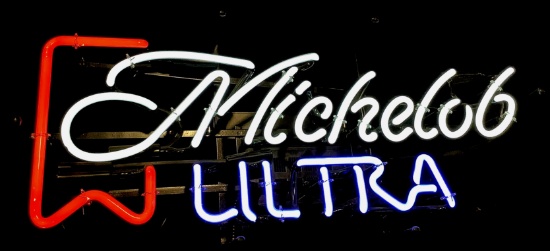 Michelob Ultra Neon Advertising Bar Sign