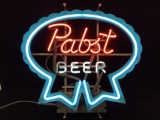 Pabst Blue Ribbon Beer Neon Advertising Bar Sign