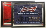 (2pc) Budweiser Air Force Advertising Signs