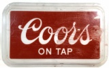 Vintage Plastic, Coors On Tap Bar Sign