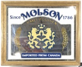 Vintage Molson Illuminated Mirror Bar Sign