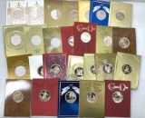 (26pc) Franklin Mint Bronze Christmas Medals