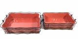 Pair Of Temptations Red Pottery Casserole Dishes