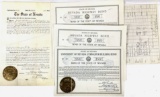 Vintage Carson City Nevada Deed & Bonds