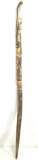 45in Carved Wood Jamaica Walking Stick