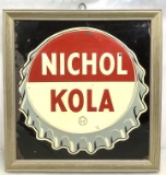 Vintage Nichol Kola Framed Tin Sign