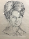 Joanne E. Freas Woman Pencil Drawn Portrait