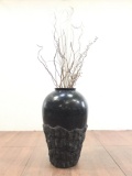 Contemporary Style Mineral Floor Vase