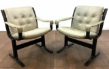 Vestlandske Westnofa Furniture Leather Arm Chairs