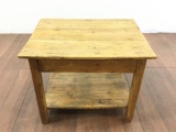 Vintage Rustic Wood  End Table