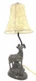 Western Ram Sculpture Table Lamp