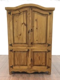 Rustic Pinewood & Iron Wardrobe