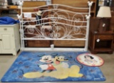 Disney's Mickey Style Bed With Snow Carpet And Rug