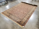 Floral Fringed Woven Area Rug