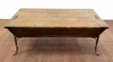 Vintage Iron Footed Flip Top Coffee Table