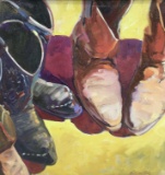 Kathleen Lack 'Boots II' Oil On Board