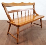 Country Americana Style Oakwood Bench Seat