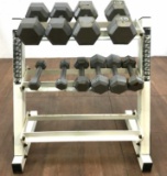 Mpex Powerhouse Dumbbell Stand & Dumbbells