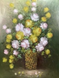 Wagner Signed Still Life Flowers Oil On Canvas