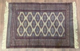 Vintage Hand Woven Bokara Area Rug