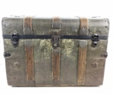 Vintage Wooden Steamer Trunk, Chest