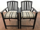 Pair Contemporary Style Patio Bar Stools