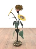 33in Metal Art Sunflower Lawn Ornament